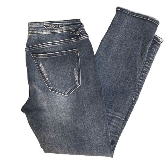 Vigoss Jagger Skinny Jeans Black Distressed Women’s Sz 28 x 27 Medium Wash - Picture 12 of 12